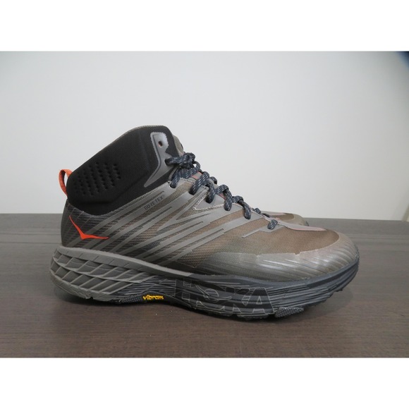 Hoka One One Speedgoat Mid 2 GTX Shoes Mens 14 Gray Trail Gore-Tex Running Hike
